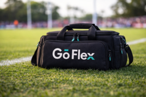 goflex sports bag on footy oval